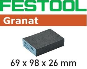 Материал Granat для ручного шлифования, шлиф. губка, 69 x 98 x 26 мм (4-стор)