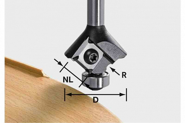 Festool Скругляющая фреза со сменными ножами S8 HW R2 D28 KL12,7OFK